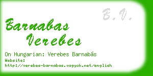 barnabas verebes business card