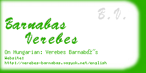 barnabas verebes business card